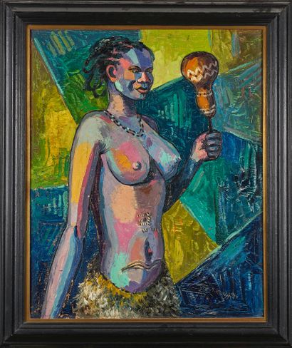KANZA (20th century)
Oil on panel signed...