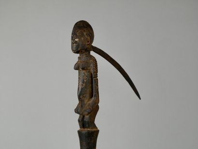 Canne pique avec statuette, Malinké ou Bandié...