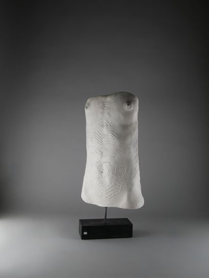 Moulage en plâtre d’un torse scarifié
Kuba,...