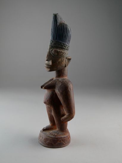 Statuette Ibedji Yoruba, Nigéria
Bois, pigments
H...