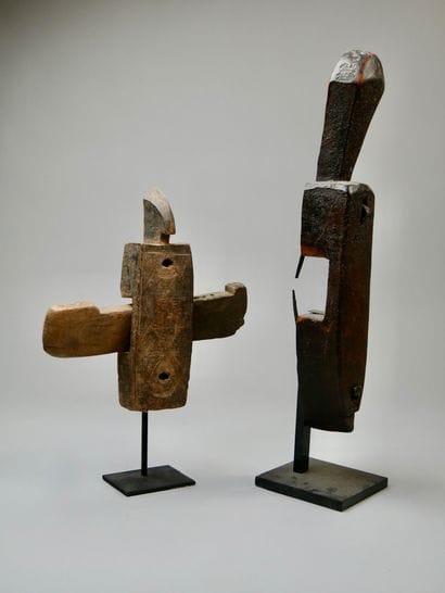 Lot de deux serrures Bamana, Mali, Bois
H...