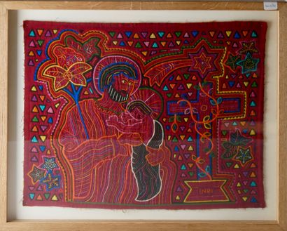 Tissu Mola avec une scène christique Kuna
Panama
Tissu
Courant...