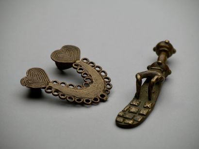 Ensemble de deux poids à peser l’or, Ashanti
Ghana
Bronze
Début...