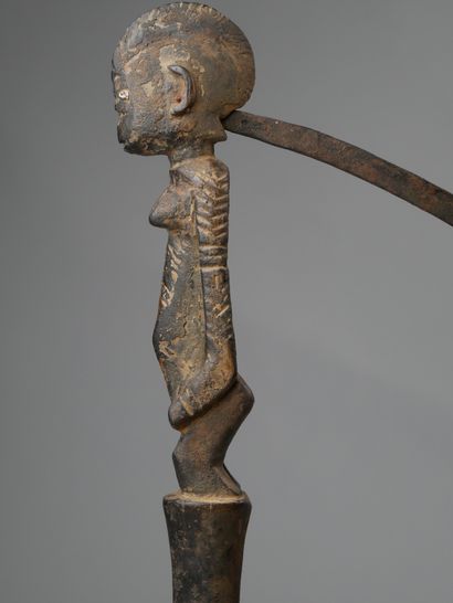 Canne pique avec statuette, Malinké ou Bandié...