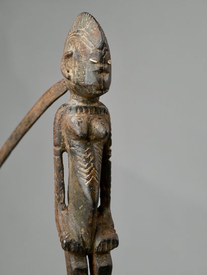 Canne pique avec statuette, Malinké ou Bandié...