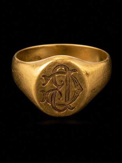 Chevalière in 750 thousandths gold 