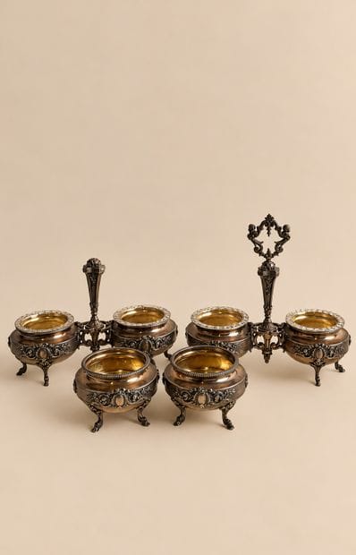 Mérite 
Paire de serviteurs de table double...