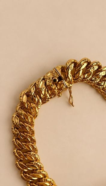 Bracelet à maille gourmettes en or 750/000....