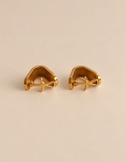 Paire de boutons de manchettes en or jaune...