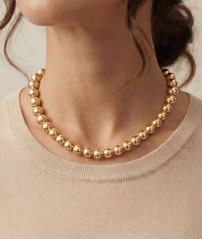 Collier en or jaune (750 millièmes) à mailles...
