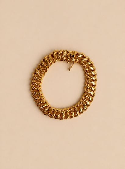 Bracelet à maille gourmettes en or 750/000....