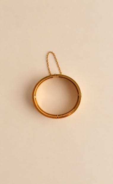 Bracelet jonc en or rose (750 millièmes)...