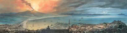 19th century NAPOLITAN school
View of Naples...