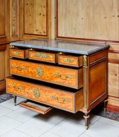 Rectangular chest of drawers with lemon and...