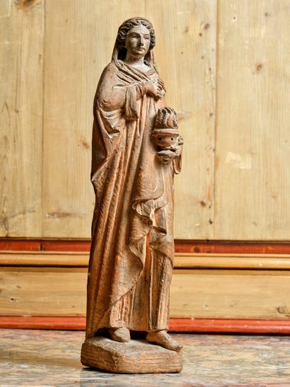 Terracotta sculpture depicting a clothed...