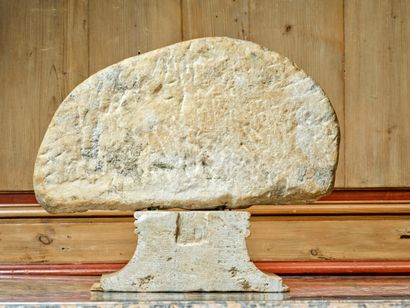 Antique sculpted marble bas-relief depicting...