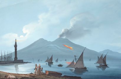 19th century NAPOLITAN school
View of Vesuvius...