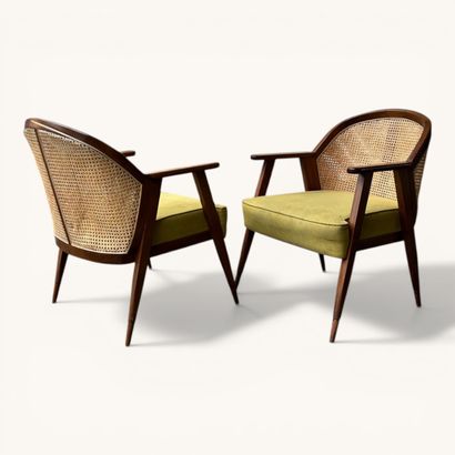 In the Roche-Bobois Weg style
Pair of wooden...
