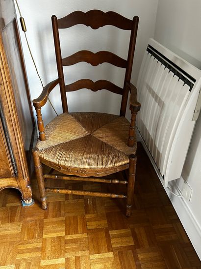 set of furniture including : 
- two rustic...