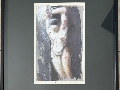 Reza YAHYAEI (né en 1948) :
SAINT SEBASTIEN.
Aquarelle,...