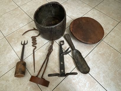 Set of West African OBJECTS including tools,...
