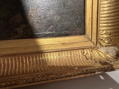 Ecole française, XIXe siècle.
Les Lavandières
Huile...