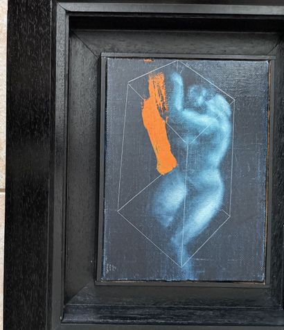 Reza YAHYAEI (né en 1948) :
FEMME CUBE.
Huile...
