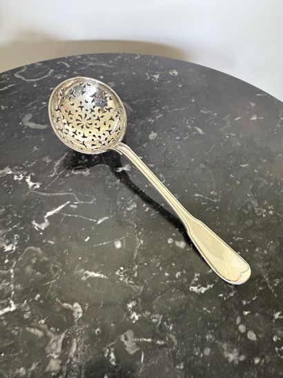 SAUPOUDREUSE in silver, filet pattern, engraved...