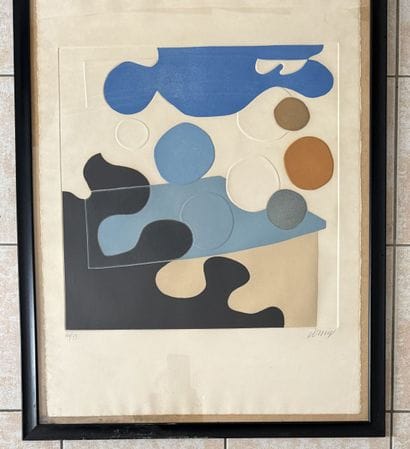 Bertrand DORNY (1931-2015) :
ATELIER PUZZLE.
Lithographie...