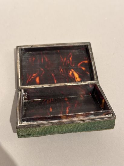 Small salt flask in a stingray case. An empty...