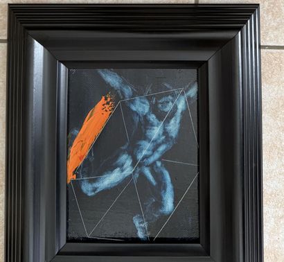 Reza YAHYAEI (né en 1948) :
L'HOMME CUBE.
Huile...