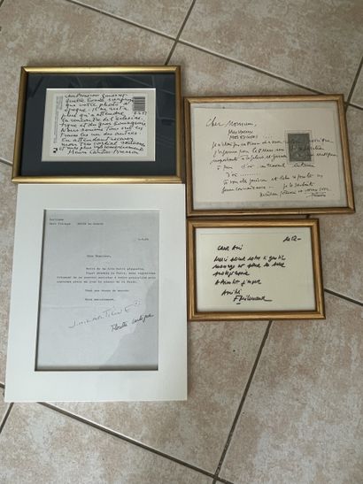 Set of four words AUTOGRAPHED by Pierre-Yves...