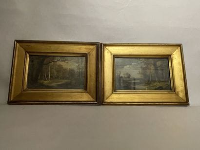 Ecole Française XIXème siècle, « Paysages...
