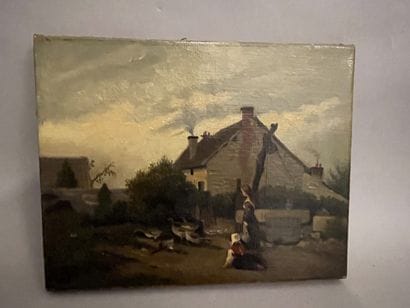 Ecole française fin du XIXème siècle, « Enfants...