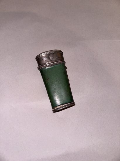 TRAVEL NECESSARY in shagreen and metal. 19th...