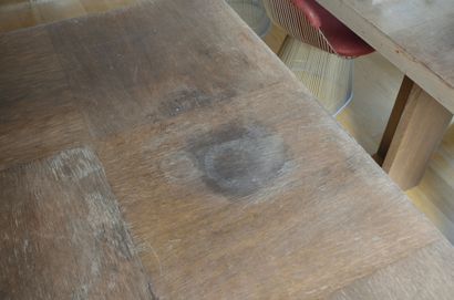 Modern work
Stained oak veneer dining table,...