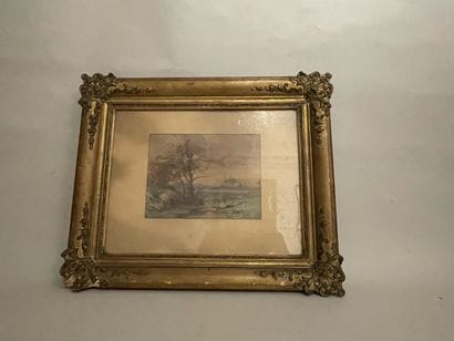 Ecole française fin du XIXème siècle, « Paysage...