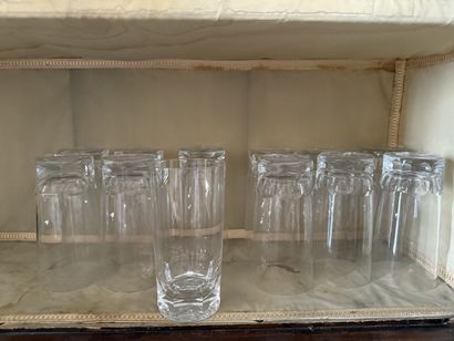 BACCARAT 
Twelve crystal whisky GLASSES,...