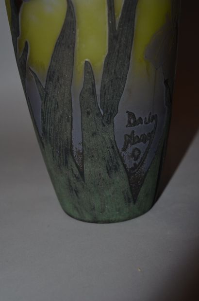 Daum Nancy 
Large multi-layered glass vase...