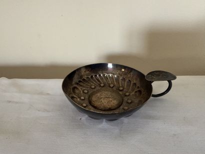 TASTEVIN in silver with cupules and ribs....