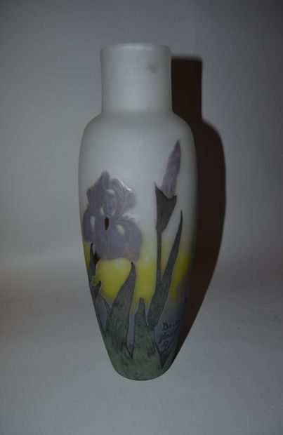 Daum Nancy 
Large multi-layered glass vase...