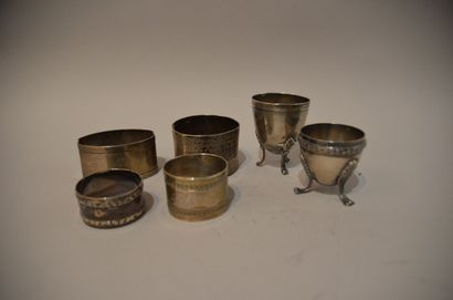Set in silver 925/°° comprising: tripod COQUETIER...
