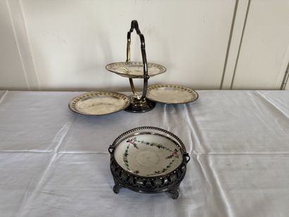 Amusing silver-plated SCONES PRESENTOIR,...