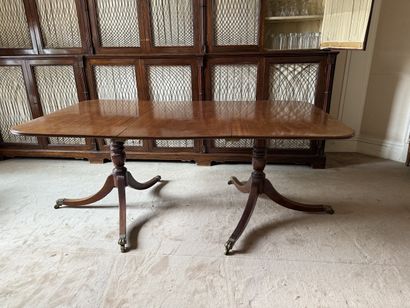 Mahogany dining-room TABLE, the rectangular...