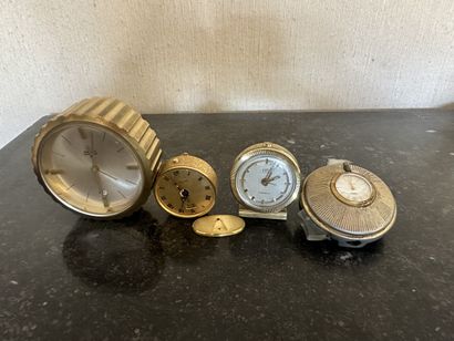 Set of four gilt-metal PENDULETTES by Jaeger...