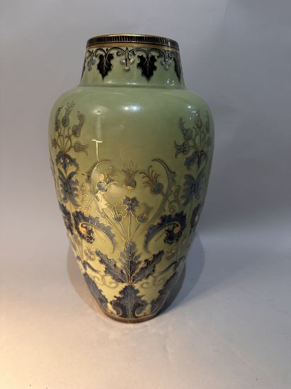 KELLER & GUERIN à LUNEVILLE - VASE baluster...