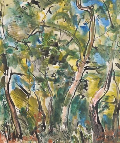 Marcel GROMAIRE (1892-1971)
Trees, 1920
Watercolor...