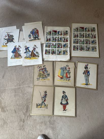 Set of various Epinal PICTURES.
Accident...