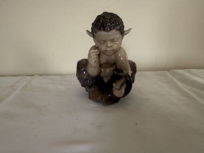 COPENHAGEN - STATUTE of faun with snake in...