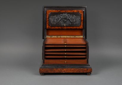 Beautiful CIGAR CELLAR in blackened wood...